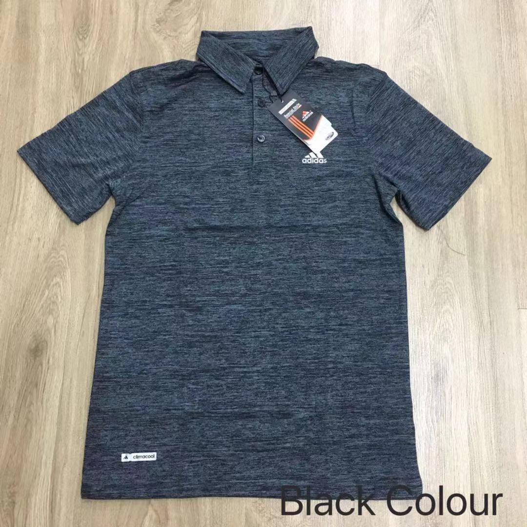 (BLACK M)Adidas Sport Wear Men Polo Tee Style(Ready Stock)